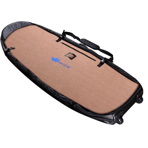 surfboard travel bag with wheels.